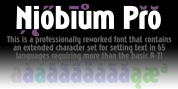 Niobium Pro font download
