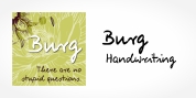 Burg Handwriting font download