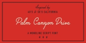 Palm Canyon Drive font download