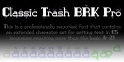 Classic Trash BRK Pro font download