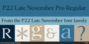 P22 Late November font download