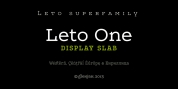 Leto One font download