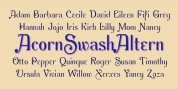 Acorn Swash font download