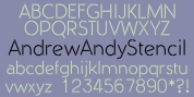 AndrewAndyStencil font download