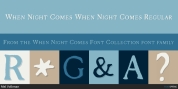 When Night Comes Font Collection font download