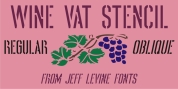 Wine Vat Stencil JNL font download