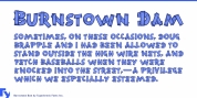 Burnstown Dam font download