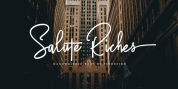 Salute Riches - Handwritten Font font download