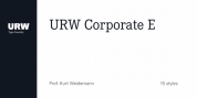 URW Corporate E font download