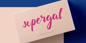 Supergal Greek Casual Brush font font download