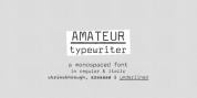 Amateur Typewriter font download