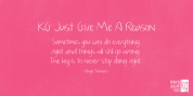 KG Just Give Me A Reason font download