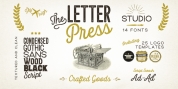 Letterpress Studio font download