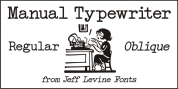Manual Typewriter JNL font download