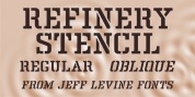 Refinery Stencil JNL font download