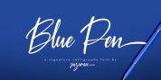Blue Pen font download