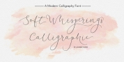 Soft Whisperings Calligraphic font download