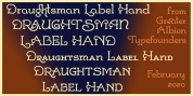 Draughtsman Label Hand font download