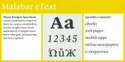 Malabar eText font download