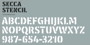 Secca Stencil font download