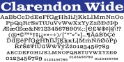 Clarendon Wide font download