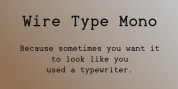Wire Type Mono font download