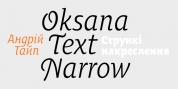 Oksana Text Narrow font download
