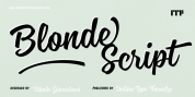 Blonde Script font download