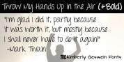 Throw My Hands Up In The Air font download