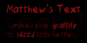 Matthew's Text font download