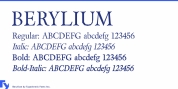 Berylium font download