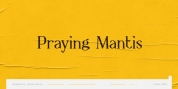 Praying Mantis font download