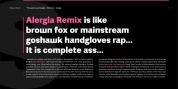 Alergia Remix font download
