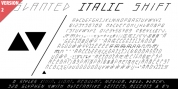 Slanted ITALIC Shift font download