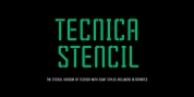 Tecnica Stencil font download