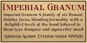 Imperial Granum font download