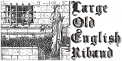 Large Old English Riband font download