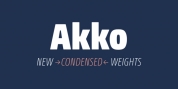 Akko Pro Condensed font download