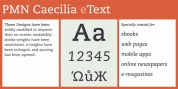 Caecilia eText font download
