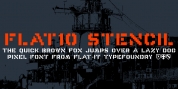 Flat10 Stencil font download