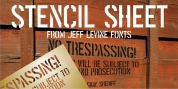 Stencil Sheet JNL font download