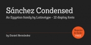 Sanchez Condensed font download