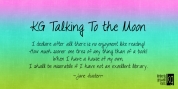 KG Talking To The Moon font download