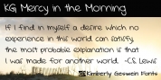 KG Mercy In The Morning font download