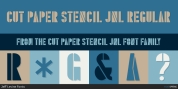 Cut Paper Stencil JNL font download