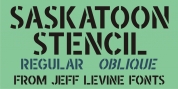 Saskatoon Stencil JNL font download