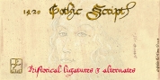 1420 Script Gothic font download