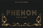 Phenom Outline Extra Black font download