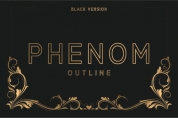 Phenom Outline Black font download