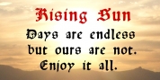 Rising Sun font download